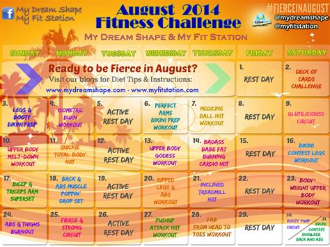 Fierce In August Your August Fitness Challenge