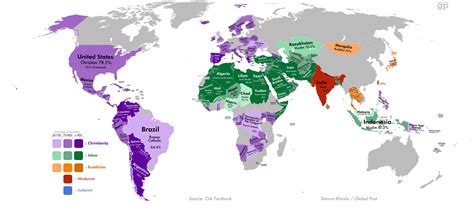 World Map Of Religions World Religions World History Map World