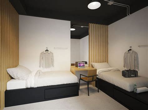A New Modern Hostel Arrives In Bangkok Thailand Hostel Room Hostels Design Bedroom Divider
