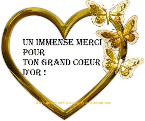 Panneau Pour Dire Merci Pour Ton Grand Coeur Avec Coeur Doré Et