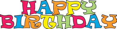 Happy Birthday Png Text - Clip Art Library
