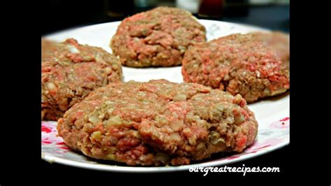 Homemade Burger Patties Youtube