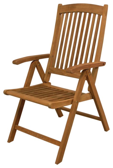 We stock fixed, folding and stacking chairs. Teak Avalon Folding 5-Position Deck Chair - Traditional ...