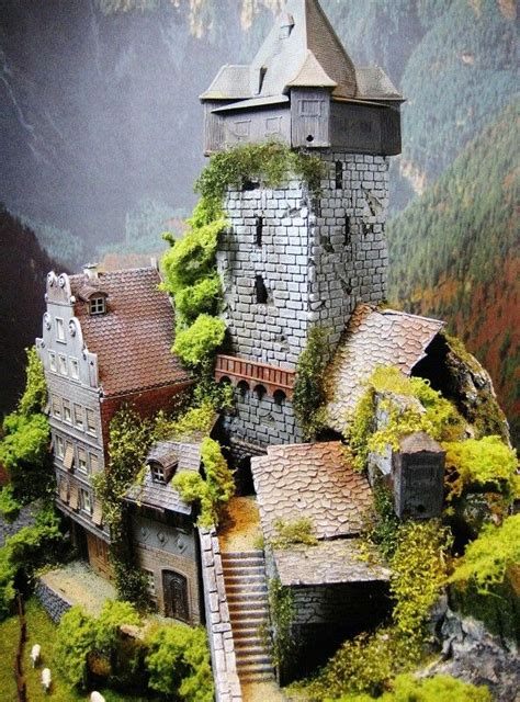 Castle Diorama Model Train Scenery Fantasy House Scenery