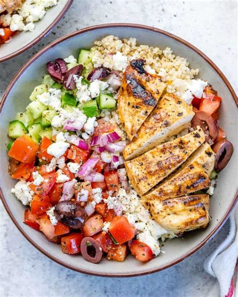 Easy And Delicious Greek Chicken Bowl Healthy Fitness Meals