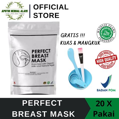jual perfect breast [20 mask] masker pengencang pembesar payudara terbaik breastmask
