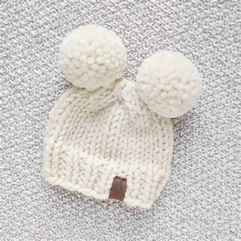 高知インター店 Infant Toddlers Boy Girl Warm Beanie Bobble Hat Double Pom