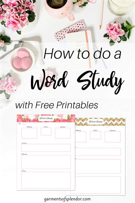 How To Do A Word Study With Free Printables
