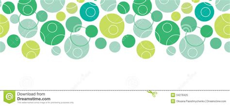 Abstract Green Circles Seamless Pattern Background Stock Vector