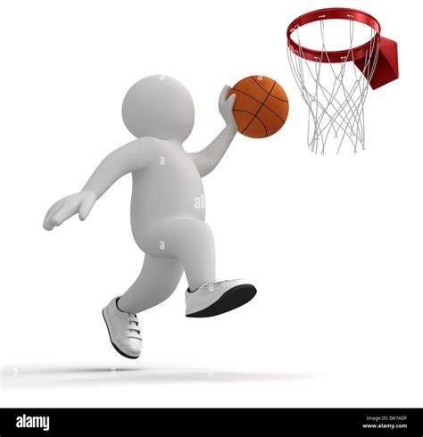 3d Human Basketball Player Trying To Score Stock Photo Alamy
