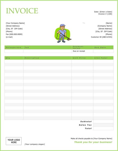Cleaning Invoice Template Uk Invoice Example