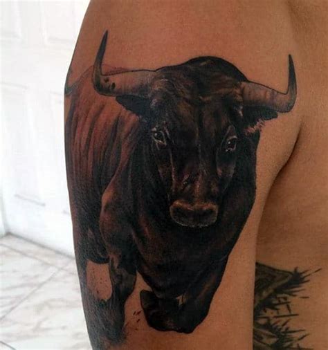 70 Bull Tattoos For Men Eight Seconds Of 2000 Pound Furry