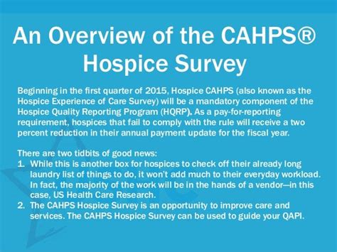 Cahps Hospice Survey Special Report