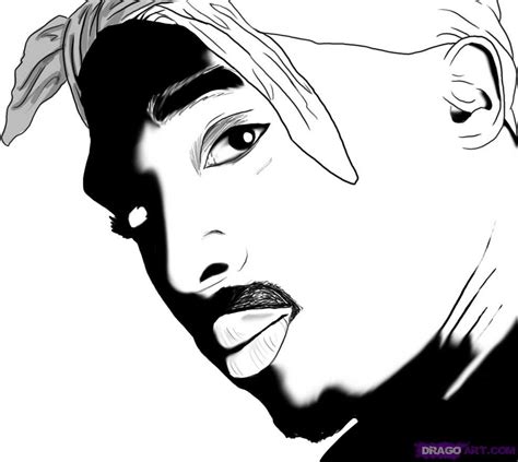 Tupac Drawing Step By Step