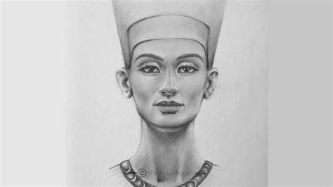Nefertiti Speed Drawing Portrait Drawing Youtube