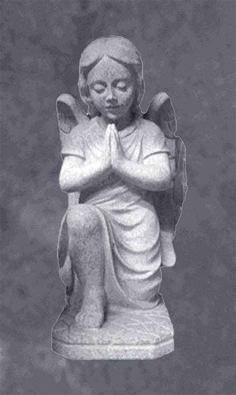 Monument Praying Angel Marble Sculpture