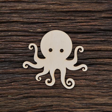 Projects Hobbyist Great For Crafting Octopus Wooden Laser Cut Out Shape