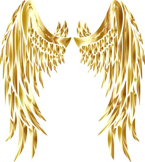 Download Hd Big Image Gold Angel Wings Logo Transparent Png Image