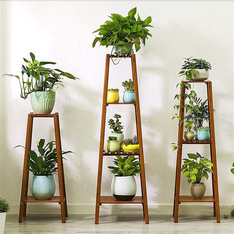 Modern Bamboo Plant Stand Multi Tier Plant Stand Flower Rack Etsy
