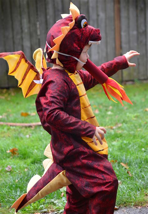 Diy Dragon Kids Costume Fire Breathing Mouth Sisters What
