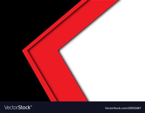 Abstract Red Arrow Overlap Black White Royalty Free Vector