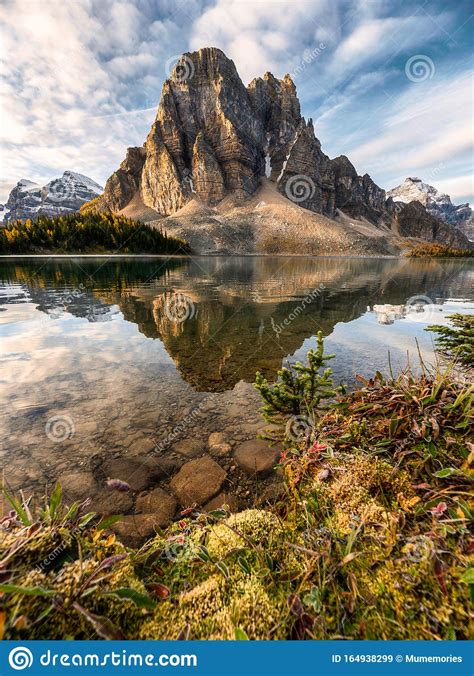 Rocky Mountain Reflection On Cerulean Lake In Assiniboine Provincial