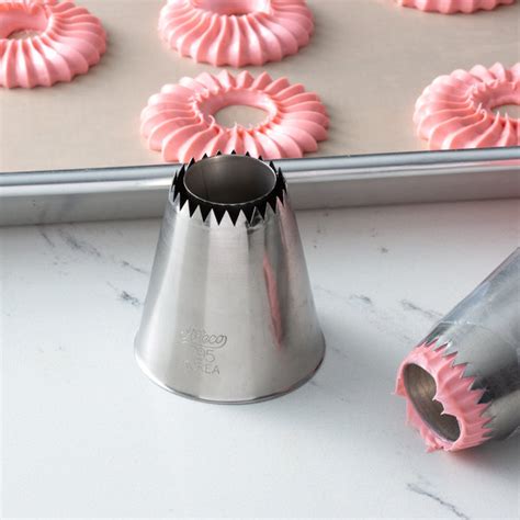 They are inexpensive and get the job done! Ateco 795 Sultan Flat Cone Piping Tip