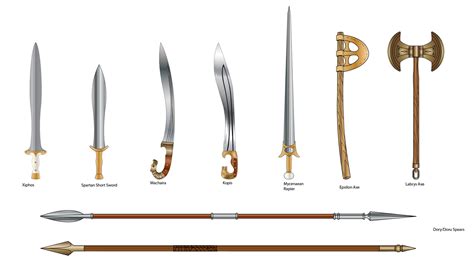 Josh Morris Ancient Greek Weapons And Armour Concept Art