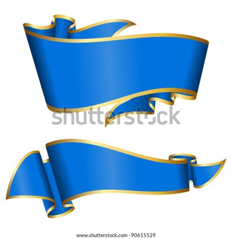 Blue Ribbon Collection Stock Vector Royalty Free 90615529 Shutterstock