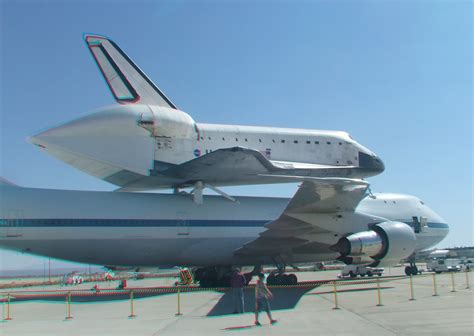 3d Anaglyph Of Space Shuttle Endeavour At The Planetary Society