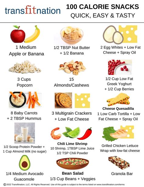 100 Calorie Snacks Quick Easy And Tasty Transfitnation Online