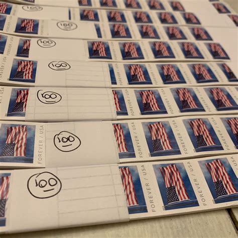 First Class Forever Stamps 2019 Us Flag Strips Of 10 55000 Face