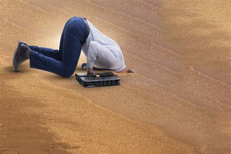 Head In Sand Stand Stock Image Image Of Spineless Irresponsible 2142281