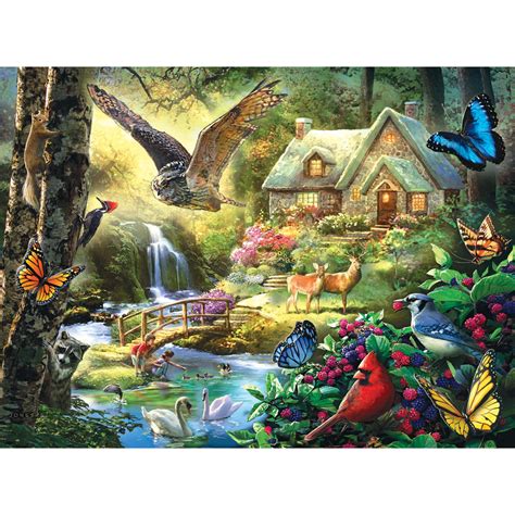 Forest Cottage 1000 Piece Jigsaw Puzzle Bits And Pieces