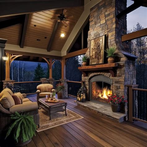 Covered Deck With Fireplace How To Make One 2023