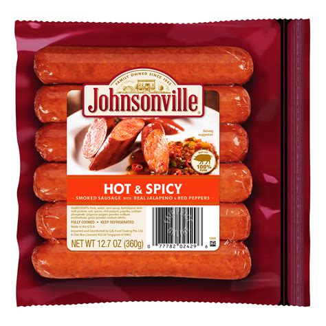 Johnsonville Smoked Pork Sausage Hot Spicy NTUC FairPrice