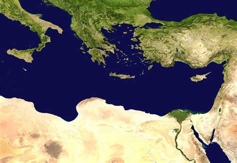 Map Of The Mediterranean World Eastern Mediterranean Sea Regions