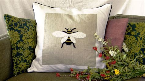 Bee Pillow Bright Apple Blossom