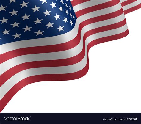 Usa Flag Waving In Wind Royalty Free Vector Image