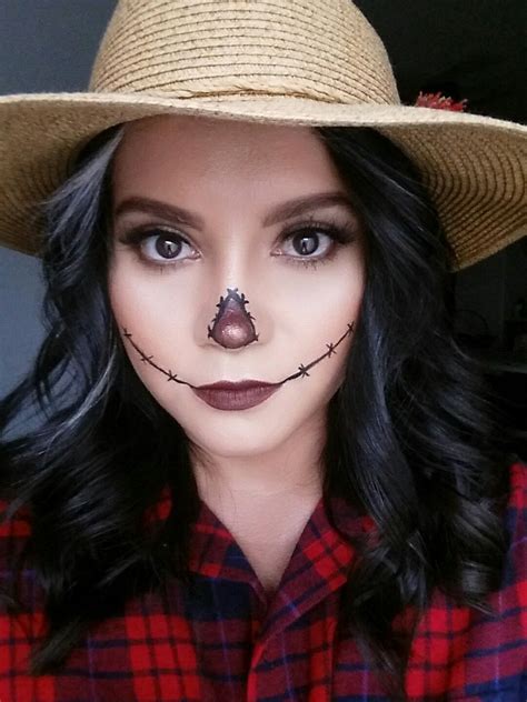 Cute Easy Scarecrow Makeup - Halloween Tutorial - Kindly Unspoken