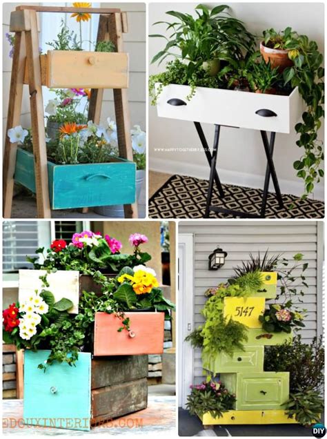 Diy Old Drawer Planter Instructions 20 Diy Upcycled Container Gardening