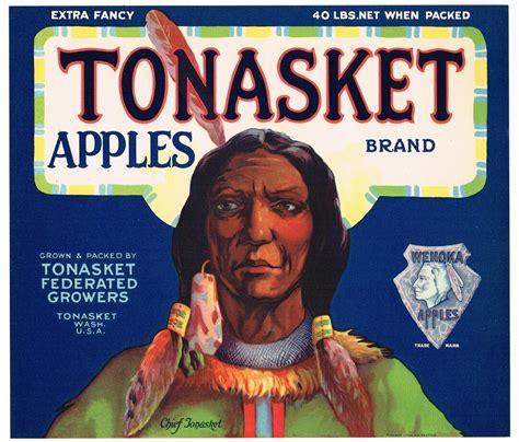 Original Vintage Apple Crate Label 1930s Blue Chief Tonasket Etsy