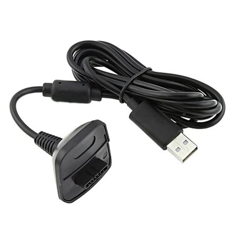 20pcs A Lot Usb Charging Cable For Microsoft For Xbox 360 Wireless Controller Black In Cables