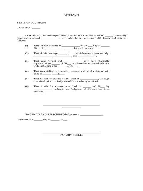Louisiana Paternity Form Fill Out And Sign Printable Pdf Template