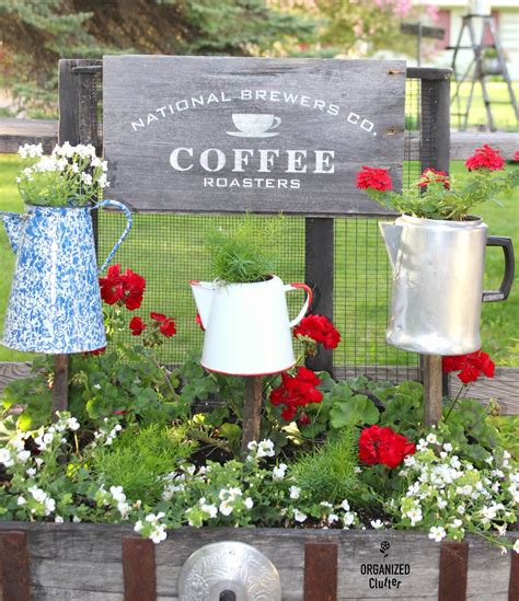 Junk Garden Coffee Pot Planters Organized Clutter