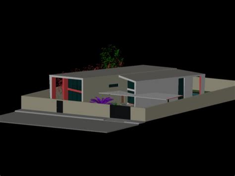 It gets the (whole) job done. 3d modern house in AutoCAD | Download CAD free (3.13 MB ...