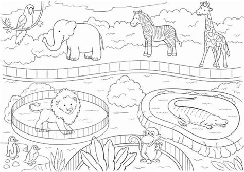 Zoo animal coloring pages cute coloring pages coloring pages to print printable coloring pages coloring pages for kids coloring books coloring sheets coloring worksheets colouring. Zoo Animals Large Printable Coloring Poster For Kids | Etsy