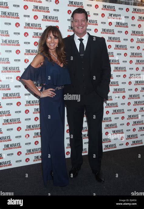 linda lusardi and her husband sam kane attending the the krays dead man walking film premiere