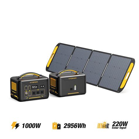 1000w Solar Generator Power Anywhere 2956wh Capacity Vtoman