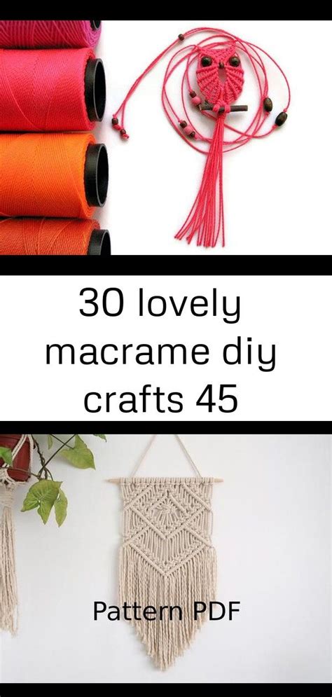 See more ideas about macrame, macrame projects, macrame diy. 30 Lovely Macrame DIY Crafts Macrame wall hanging PDF ...